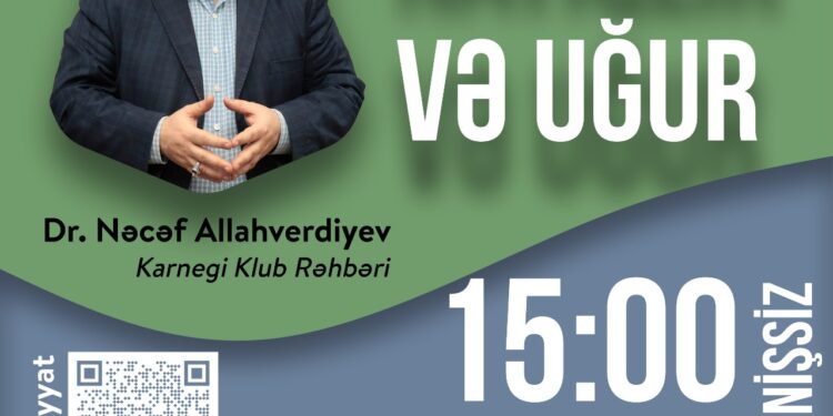28.10.2023-cü il tarixində “Ligth Up Training Platform”un təşkilatçılığı ilə, Karnegi Klub rəhbəri Dr. Nəcəf Allahverdiyevin təqdimatında “Natiqlik və uğur” adlı seminar baş tutacaqdır.